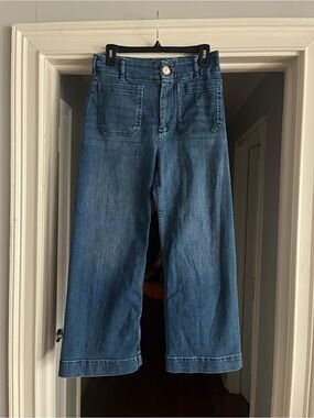 Maeve Midwash Collette Wide-Leg Denim Jeans